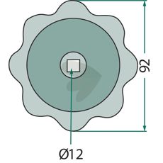 Kniv til fodervogn model 70-177, designet til effektiv fodring.