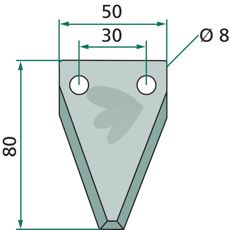 Kniv til fodervogn model 70-182, optimal til professionel brug.