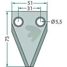 Kniv til fodervogn model 70-193, fremragende valg til hurtigt arbejde.