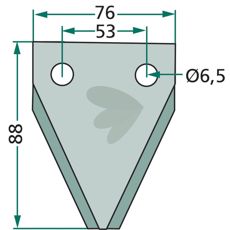 Højkvalitets kniv til fodervogne, model 70-197, ideel til landbrug.