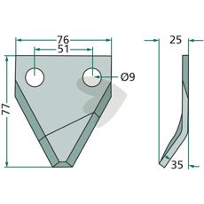 Kniv 70-206 til fodervogn, en uundværlig del af dit udstyr.