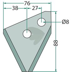 Kniv til fodervogn, model 70-216, sikrer højeste mulige effektivitet.