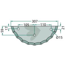 Kniv til fodervogn 70-221, perfekt til at optimere foderhåndtering og maskinens ydeevne.