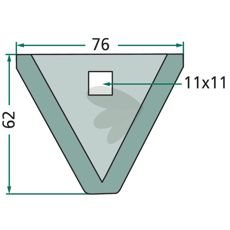 Kniv til foderblander 70-237, førsteklasses kvalitet for optimal fodrehåndtering.