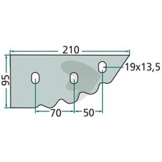 Kniv til foderblander 70-244, giver præcis skæring for bedste mulige foderkvalitet.