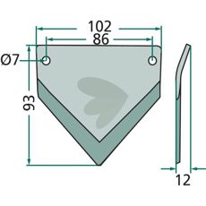 Kniv 43514930, vigtig for at opretholde fodringskvalitet.