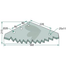 Kniv til foderblander 70-248, sikrer langvarig og holdbar ydeevne ved foderproduktion.