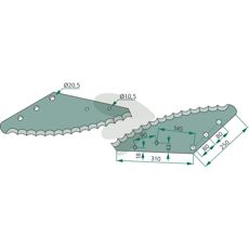 Kniv til foderblander 70-250, ideel til effektiv og kvalitativ foderforarbejdning.