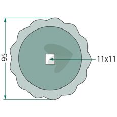 Robust kniv til foderblander, model 70-253, for pålidelig og effektiv fodring.