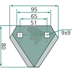 Kniv til foderblander A7153021, perfekt til at lette foderservice.