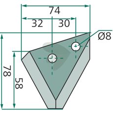 Holdbar kniv til foderblander 70-275, perfekt til hurtigt arbejde.