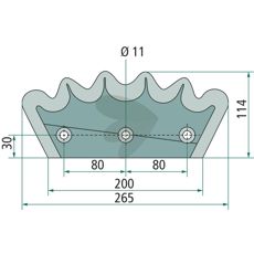 Højre kniv til foderblander, Pagliari-model, ideel til landbrugsbehov.
