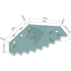 Kniv til foderblander 91065, specialdesignet til maksimal effektivitet.