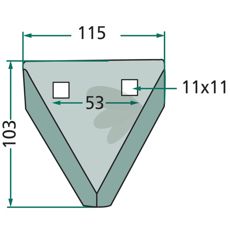 Kniv til foderblander 57243, perfekt til effektiv fodring og fodertilberedning.