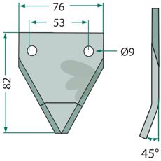 Faresin foderblanderkniv med 3 mm tykkelse, kvalitet til effektiv fodertilførsel.