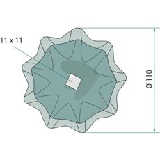 Himel kniv til foderblander, 5 mm tykkelse, ideel til tunge læsninger.