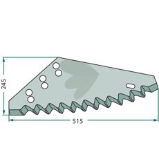 Kniv til foderteknik 168000401, ideel til effektiv fodring.