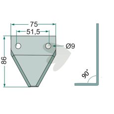Kniv til fodertransportør 70-328, forbedrer fodereffektiviteten og kvaliteten af arbejdet.