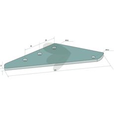 Knivforstærkning der giver ekstra styrke til specifikke modeller.