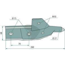 Hjørnestøtte model 100088L, perfekt til stabilisering af elhegn.