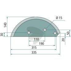 Kniv til foderkærre 70-352, stærk og holdbar til pålidelig fodring.