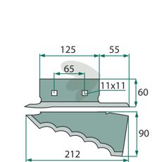 Kniv til foderkærre venstre - 703955, passer perfekt til moderne landbrug.