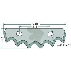 Kniv til fodervogn A5310402, pålidelig og holdbar til alle foderbehov.