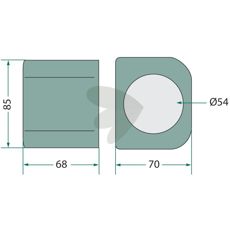 Plastleje 3200.40872, et robust og holdbart lejesystem til en række anvendelser.