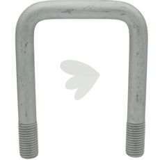 Kraftig M20/90x140 mm bøjleskrue, perfekt til tunge bygninger og konstruktioner.