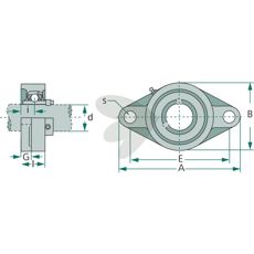 Flanglager 3199352 tilbyder styrke til tunge industrielle anvendelser.