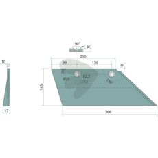 Skæreblad inklusive skrue, nem installation og højtydende ydeevne.
