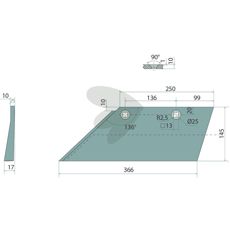Skæreblad med skrue, perfekt til brug i forskellige landbrugsapplikationer.
