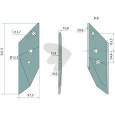 Stærk venstre spids - 3364051, ideel til hårde forhold.