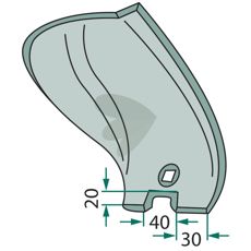 Skær venstre LBR 2, til effektiv fræsning og bearbejdning.