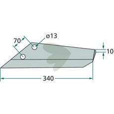 340mm venstre Vingeskær til Kongskilde, Brix og Dal-Bo effektivitet.