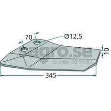 Højkvalitets vingplov FL 35 P GEK 345mm til landbrug.