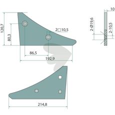 Jordsideskive med skrue, robust del til traktorers effektivitet.