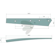 Skinne til gitterplov 3444010, robust og holdbar til avanceret anvendelse.