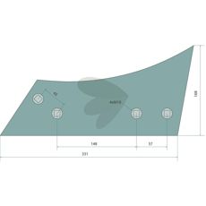 Vendeskivebryst 3450524, en pålidelig del til landbrugsmaskiner.