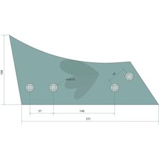 Vendeskivebryst venstre - 3450525, utrolig stærk og holdbar.