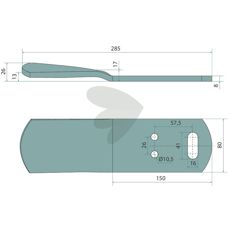 Skinne gitterplov højre 3476000, førsteklasses kvalitet og holdbarhed.