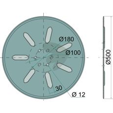 Glat skiveharve, en glat skive ideel til forskellige landbrugsapplikationer.