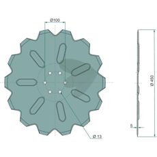 Tandet skiveharve, designet til at forbedre jordbearbejdning og såsædsberedning.