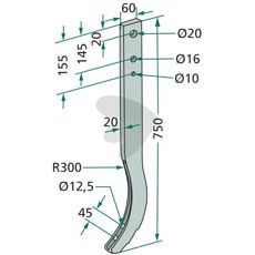 Skaft 4653600, perfekt til forskellige typer håndværktøj, kvalitet og holdbarhed.