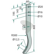 Skaft 4653605, designet til ergonomi og lang levetid, nemt at bruge.