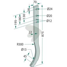 Nyt design af skaft, ergonomisk og tilpasset moderne værktøj.
