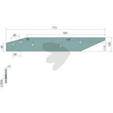 Sæt med lang højre og venstre landside, passer perfekt til 27011400.