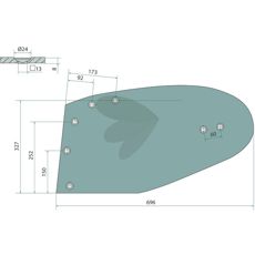 27020102 vendeskive venstre, optimal til jordbearbejdning.