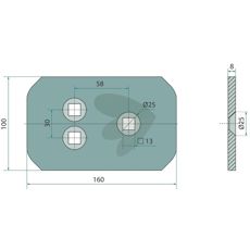 Højre og venstre sliddele til landside, artikelnummer 27081500.