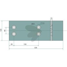 Landside kort højre/venstre 27510306, fremragende til tilpasning.